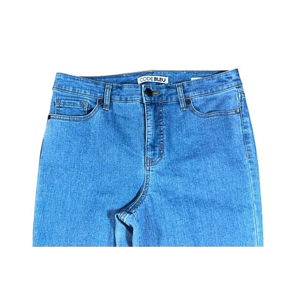 Code Bleu High Rise Classic Crop Frayed Hem Jeans Size 8P - Picture 2 of 6